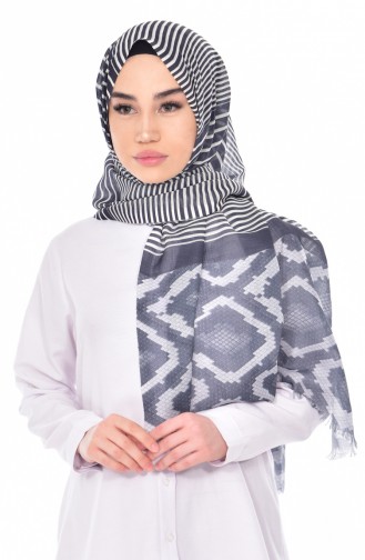Patterned Flamed Shawl 95132-07 Navy 07