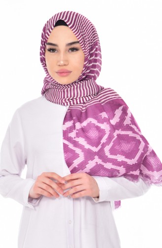 Patterned Flamed Shawl 95132-04 Purple 04