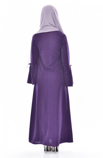 Dilber Silvery Bow Dress 6020-05 Purple 6020-05