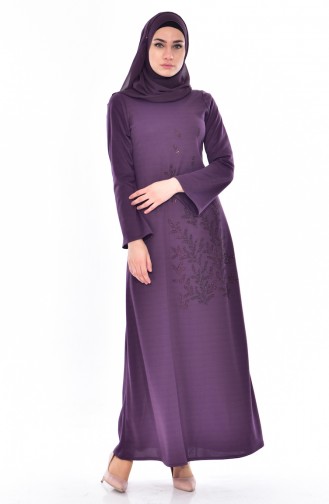 Dilber Authentic Stone Dress 6025-12 Purple 6025-12