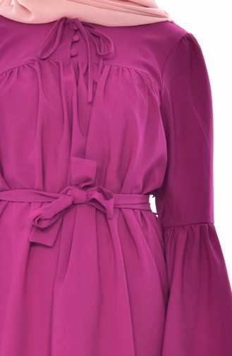 Buttoned Pleated Tunic  3179-06 Plum 3179-06