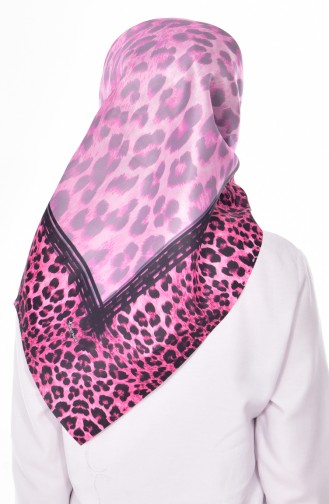 Gemustertes Kopftuch aus Taft 95124-09 Pink 09