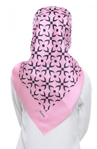 Gemustertes Kopftuch aus Taft 95126-11 Pink 11