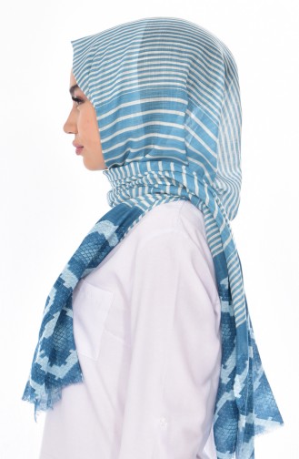 Patterned Shawl 95132-01 Petrol 01