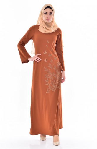 Dilber Authentic Stone Dress 6025-13 Tobacco 6025-13