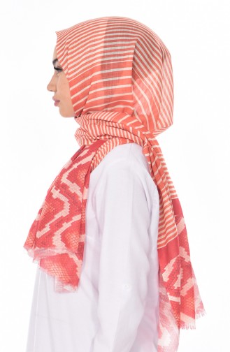 Patterned Flamed Shawl 95132-02 Orange 02