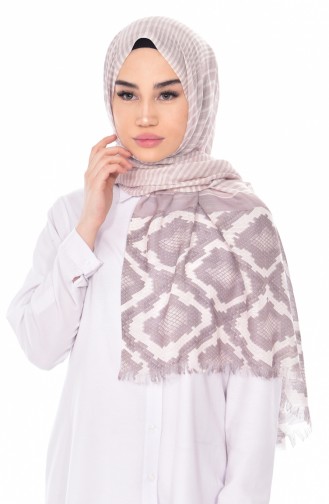 Patterned Flamed Shawl 95132-06 Mink 06