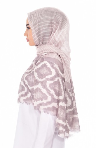 Patterned Flamed Shawl 95132-06 Mink 06