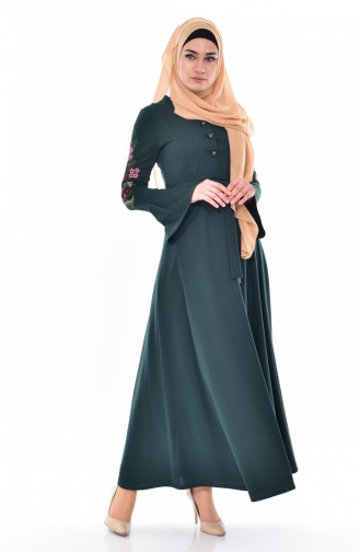 Emerald Green Hijab Dress 2011-08