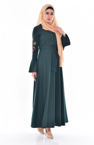 Robe Hijab Vert emeraude 2011-08