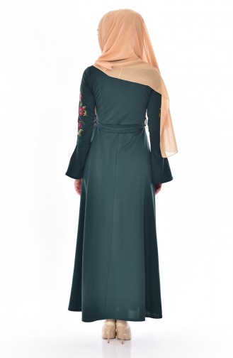 Emerald Green Hijab Dress 2011-08
