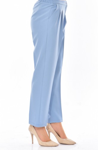 Gefaltete Hose mit Taschen 2920-03 Baby Blau 2920-03