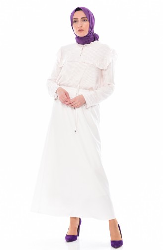 Jupe Taille éastique 1008-13 Blanc 1008-13