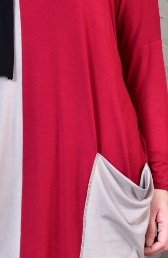 Garnili Yarasa Kol Tunik 1001-03 Bordo Vizon 1001-03