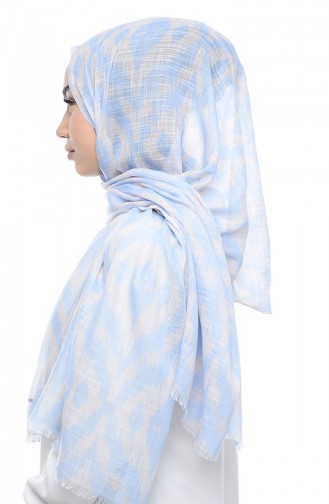 Patterned Flamed Shawl 95134-06 Ice blue 06