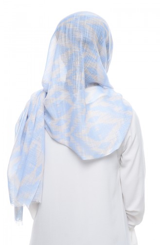 Patterned Flamed Shawl 95134-06 Ice blue 06