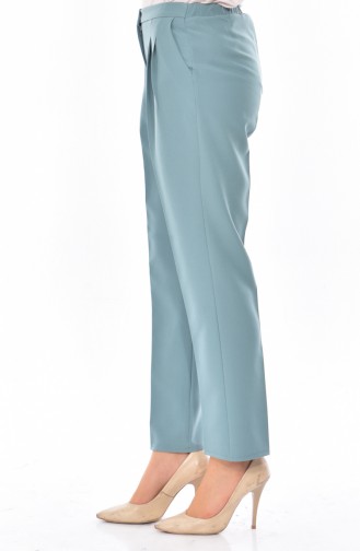 TUBANUR Pleated Detailed Pocket Trousers 2920-04 Almond Green 2920-04