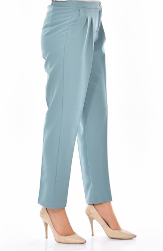 TUBANUR Pleated Detailed Pocket Trousers 2920-04 Almond Green 2920-04