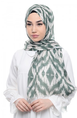 Patterned Flamed Shawl 95134-01 Grass  Green 01