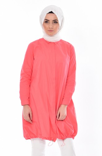 Longue Chemise a Boutons Cachés 21088A-03 Fushia 21088A-03