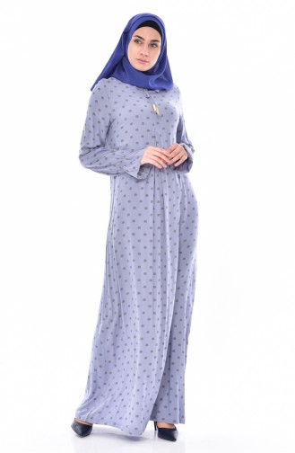 Gray Hijab Dress 1847-04