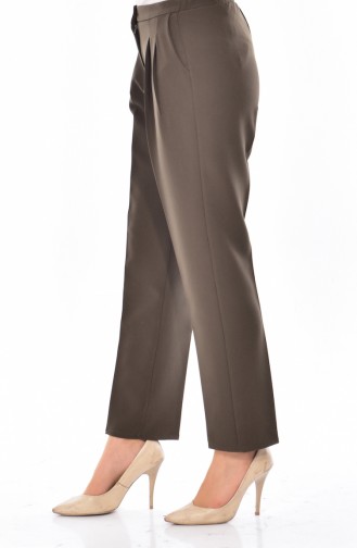 TUBANUR Pleated Detailed Pocket Trousers 2920-02 Khaki 2920-02