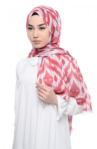 Patterned Flamed Shawl 95134-03 Red 03