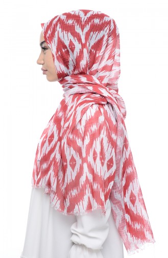 Patterned Flamed Shawl 95134-03 Red 03