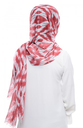 Patterned Flamed Shawl 95134-03 Red 03