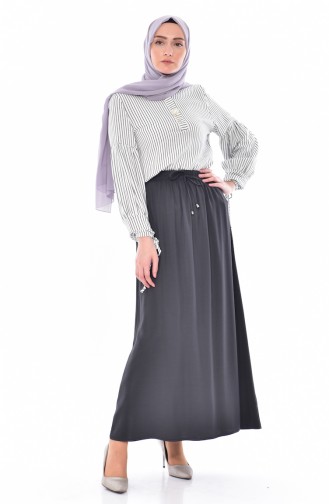 Beli Lastikli Etek 1008-14 Koyu Yeşil