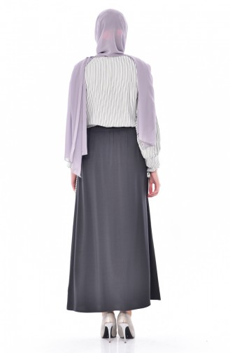 Beli Lastikli Etek 1008-14 Koyu Yeşil