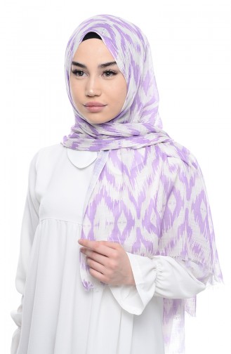 Patterned Flamed Shawl 95134-04 Lilac 04