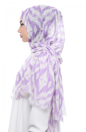 Patterned Flamed Shawl 95134-04 Lilac 04