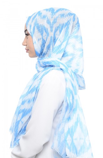 Patterned Flamed Shawl 95134-05 Blue 05