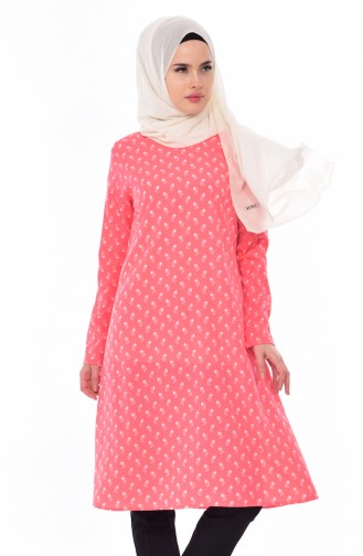 Patterned Tunic 1005-02 Coral 1005-02
