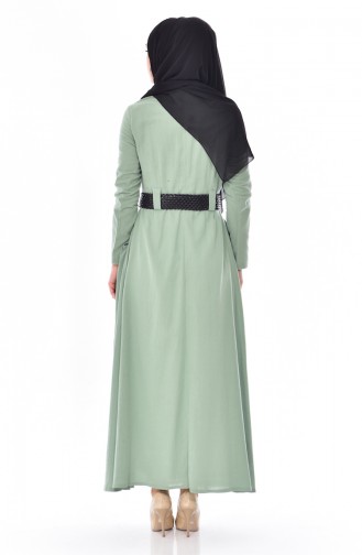 Minzengrün Hijab Kleider 3001-09