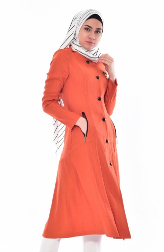 Leinen geknöpfte Cape 1001-03 Orange 1001-03