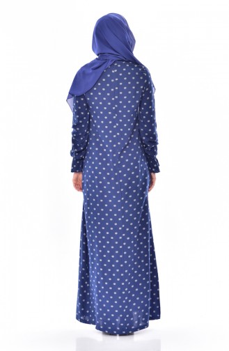 فستان أزرق زيتي 1847-01