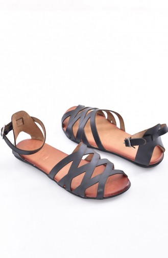 Black Summer Sandals 50248-02