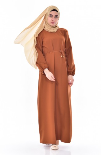 Tan Hijab Dress 4407-08