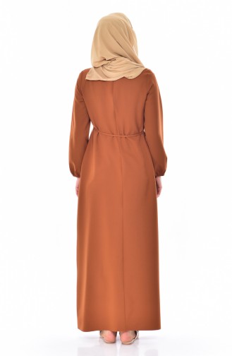 Tan Hijab Dress 4407-08
