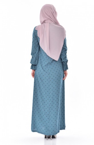 Grün Hijab Kleider 1847-02