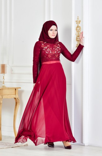 Habillé Hijab Bordeaux 3301-03