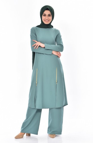 Tunik Pantolon İkili Takım 1163-08 Çağla Yeşili