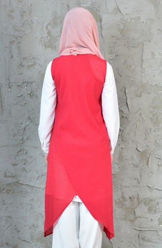 Asymmetric Vest Tunic Double Suit 1817078-300 Red Light Beige 1817078-300