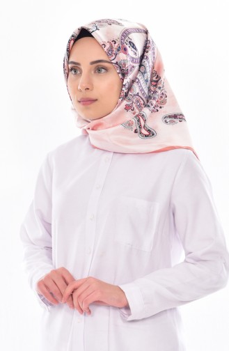 كرجا شال بتصميم مُطبع 90477-13 لون مشمشي داكن 13