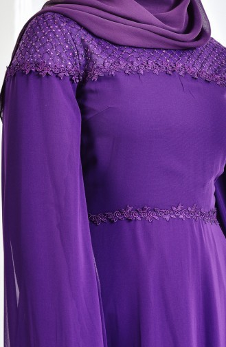 Cape Evening Dress 3294-01 Purple 3294-01