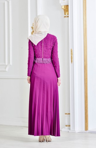 Pearls Blouse Evening Dresses Double Suit 9097-02 Purple 9097-02