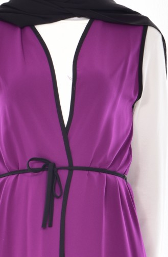 Tasseled Vest 1008-04 Purple 1008-04