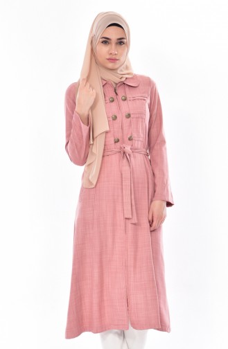 Hijab Mantel mit Gürtel 61221-01 Puder 61221-01